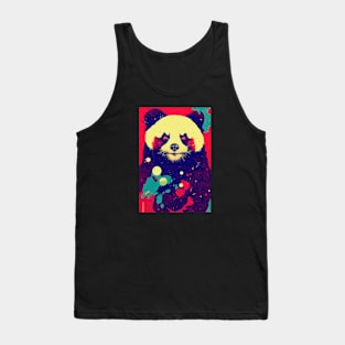 Colorful panda portrait Tank Top